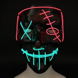 LED maske med rødt og grønt lys